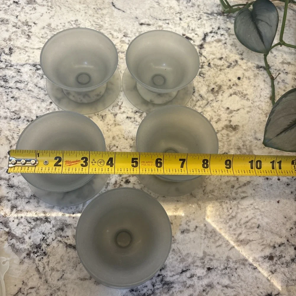 5 Vintage Tupperware Jello Mold Jel-N-Serve Gelatin‎ Bowls with Molds Lids